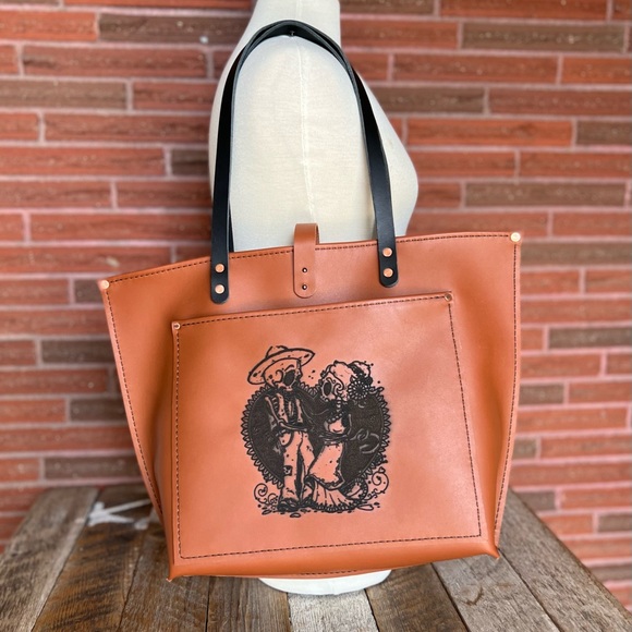 Handmade Leather Tote Bag - Picture 8 of 16